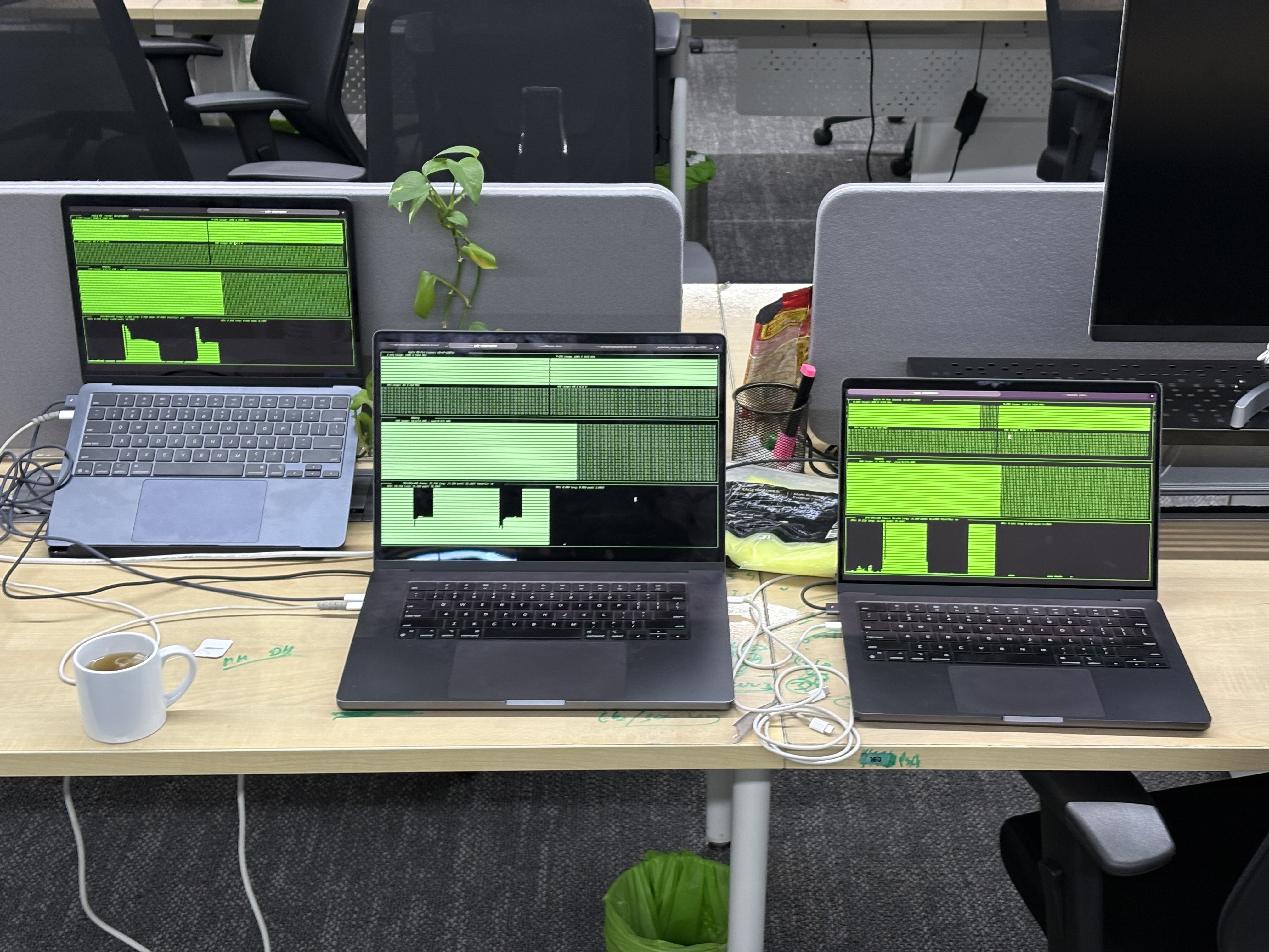 three-mac cluster running rollouts
