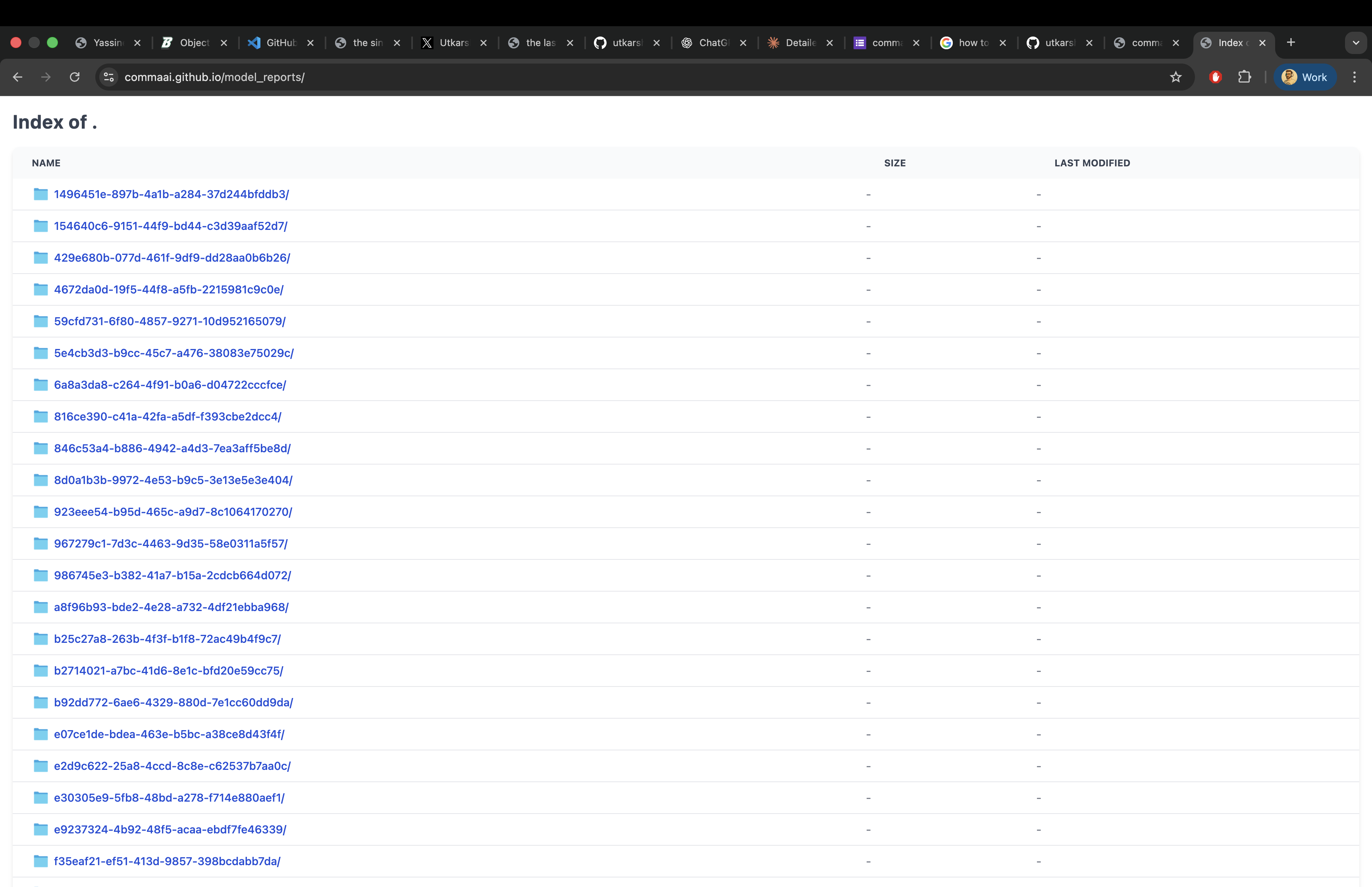 model reports